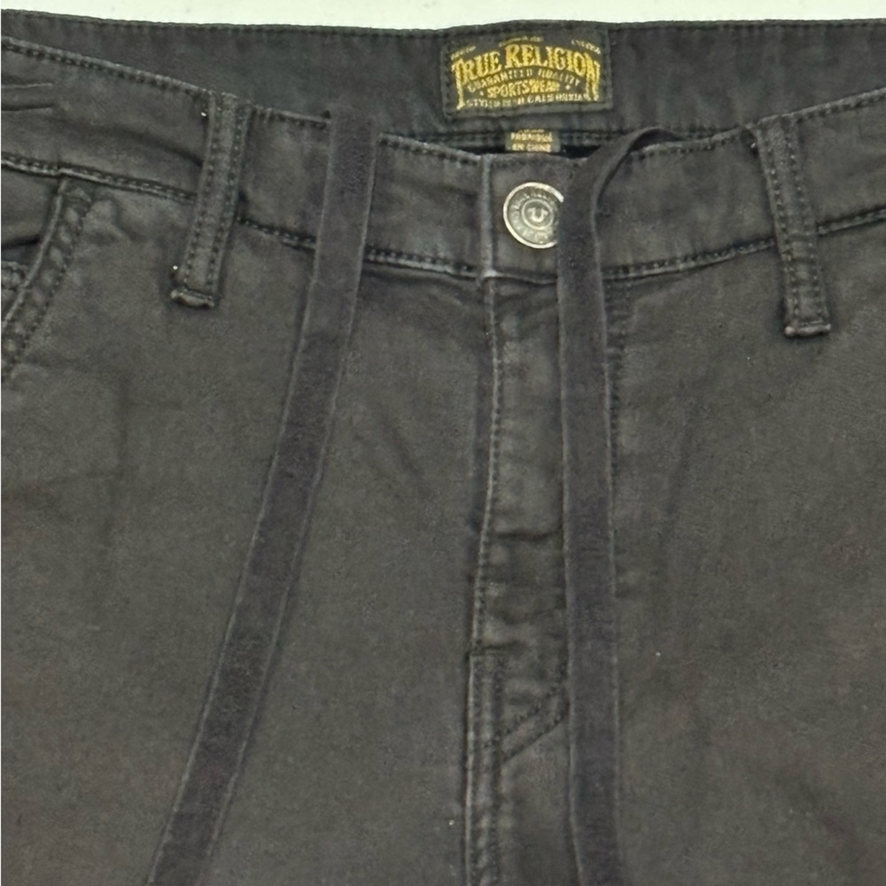 True Religion Men's Black Jean Joggers, Size 29 - Picture 5 of 7